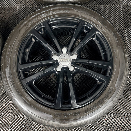 18'' Audi Q3 S Line 5 Double Spoke Black Alloy Wheels Tyres Alloys Genuine