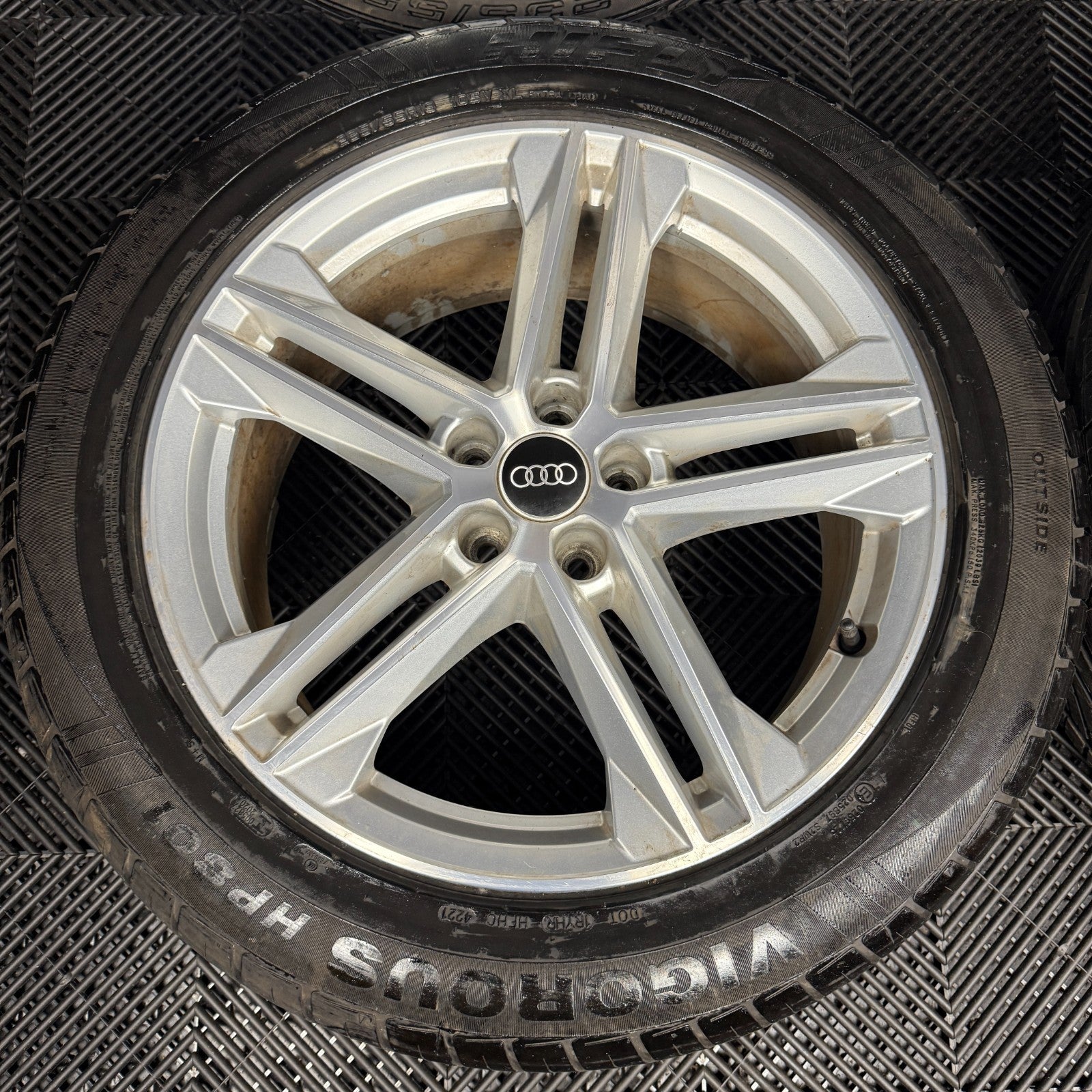 19'' GENUINE AUDI Q5 5 DOUBLE SPOKE S LINE ALLOY WHEELS TYRES 5X112  80A601025G