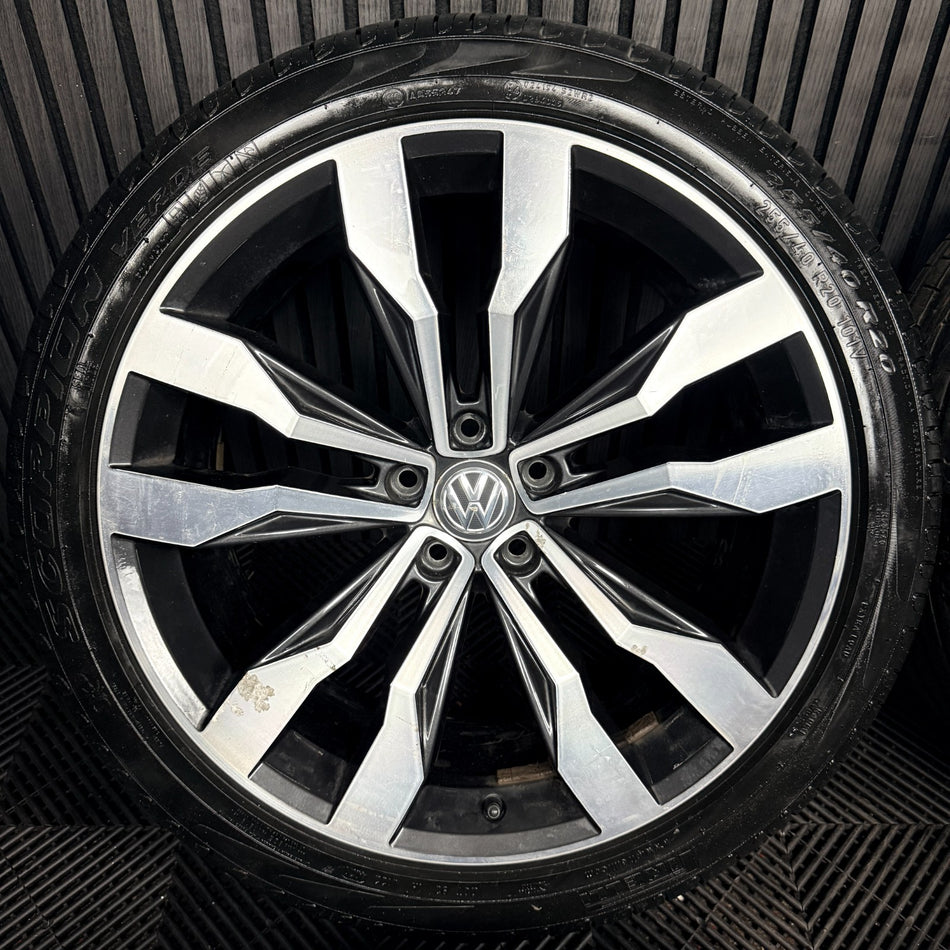 20'' VW Tiguan R Line Suzuka Grey Dc Alloy Wheels Tyre Alloys 5NA601025G Genuine