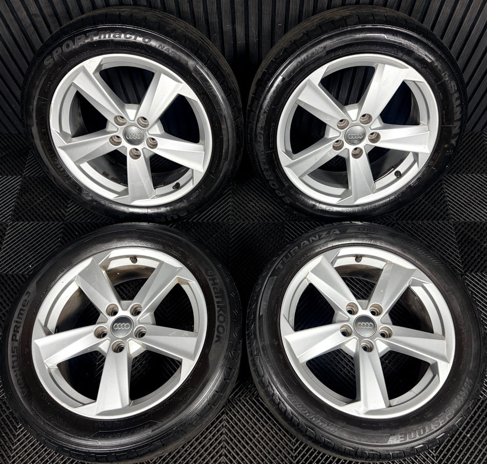 17'' Audi Q2 5 Spoke Alloy Wheels Tyres Alloys 81A601025B Genuine