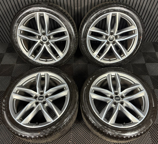 21'' GENUINE AUDI Q7 S LINE RS GREY DC ALLOY WHEELS ALLOYS TYRES 4M0601025S