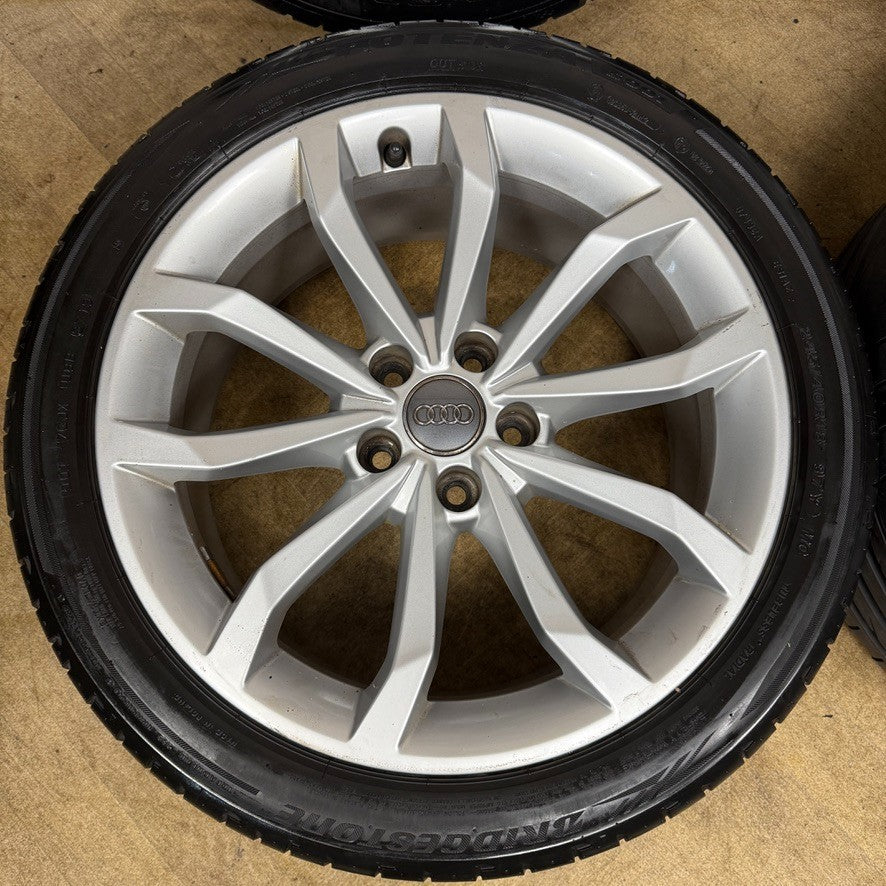 18'' GENUINE AUDI A4 S LINE SILVER B8 B9 ALLOY WHEELS ALLOYS TYRES 8W0601025H