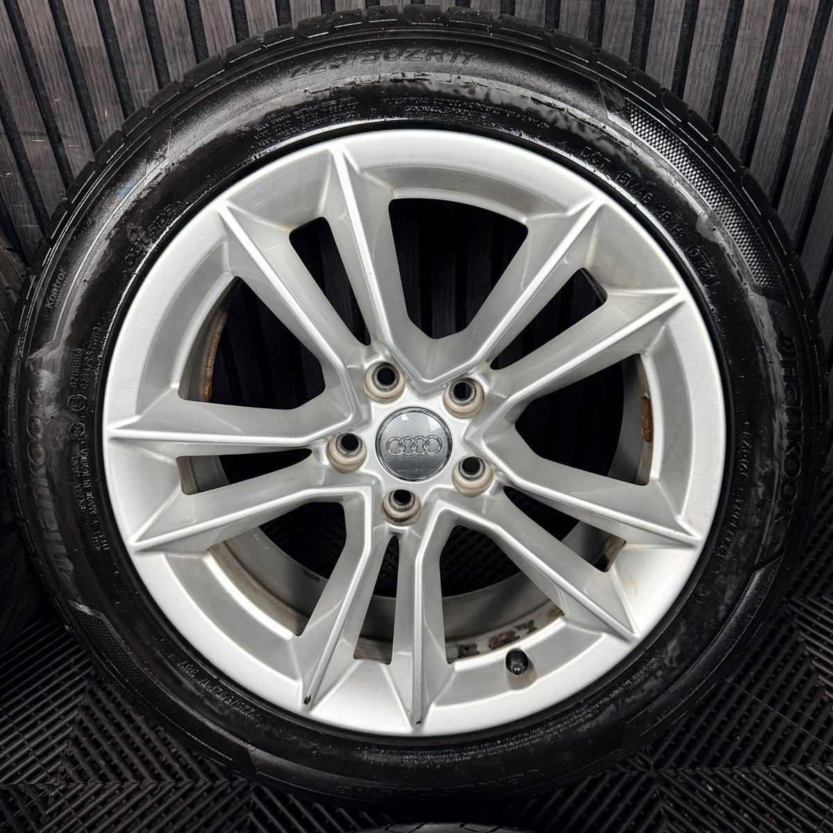 17" Audi A5 Silver Double Spoke Alloy Wheels Alloys Tyres 8W0601025AG Genuine