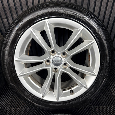 17" Audi A5 Silver Double Spoke Alloy Wheels Alloys Tyres 8W0601025AG Genuine