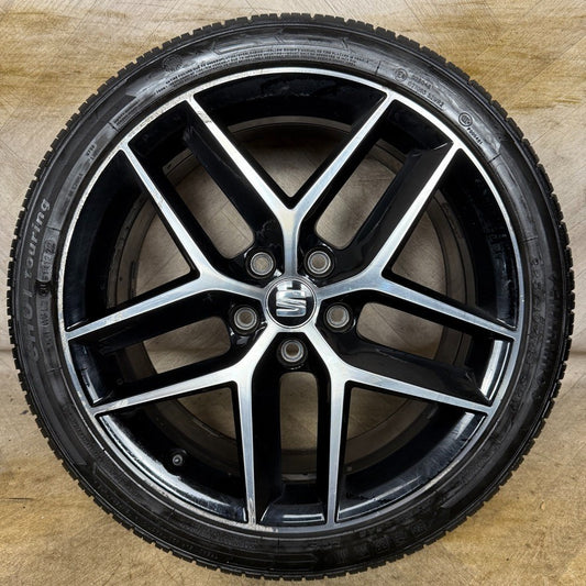 1X 18'' GENUINE SEAT LEON FR PERFORMANCE MK3 ALLOY WHEEL TYRE SINGLE 5F0601025AB
