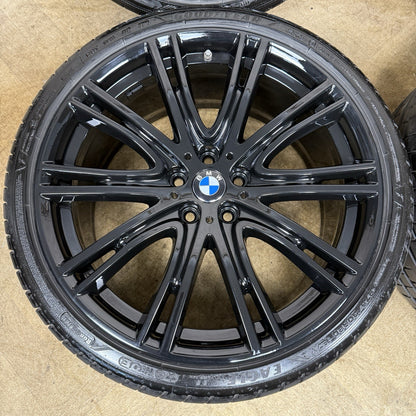 20'' GENUINE BMW 5 SERIES 759  BLACK M SPORT G30 G31 ALLOY WHEELS TYRES