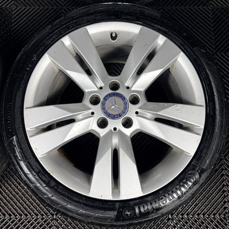 17" Mercedes C Class W204 Silver Alloy Wheels Tyres Alloys Genuine