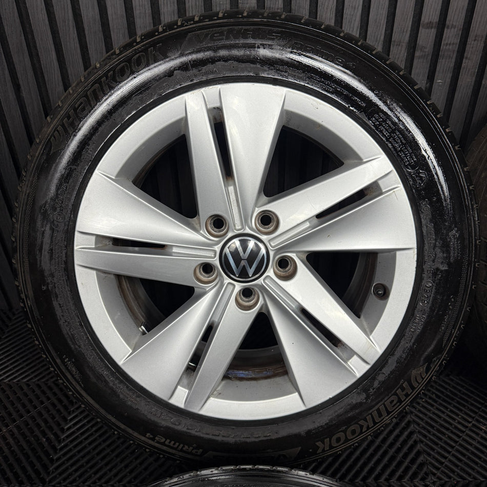 16’’ VW Golf Mk8 Norfolk Mk7 Mk6 Alloy Wheels Tyres 5H0601025 Genuine