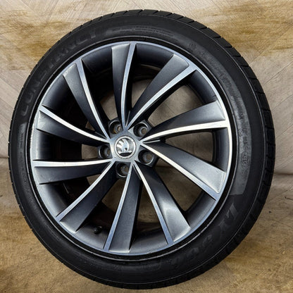1X 18'' GENUINE SKODA SUPURB MK3 3V TYRE ALLOY WHEEL 3V0601025L SPARE