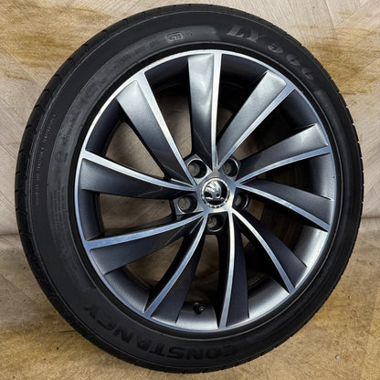 1X 18'' GENUINE SKODA SUPURB MK3 3V TYRE ALLOY WHEEL SPARE 3V0601025L
