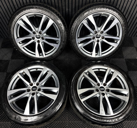 19'' Audi A6 C8 S Line 5 Double Spoke Alloy Wheels Tyres 4K0601025H Genuine