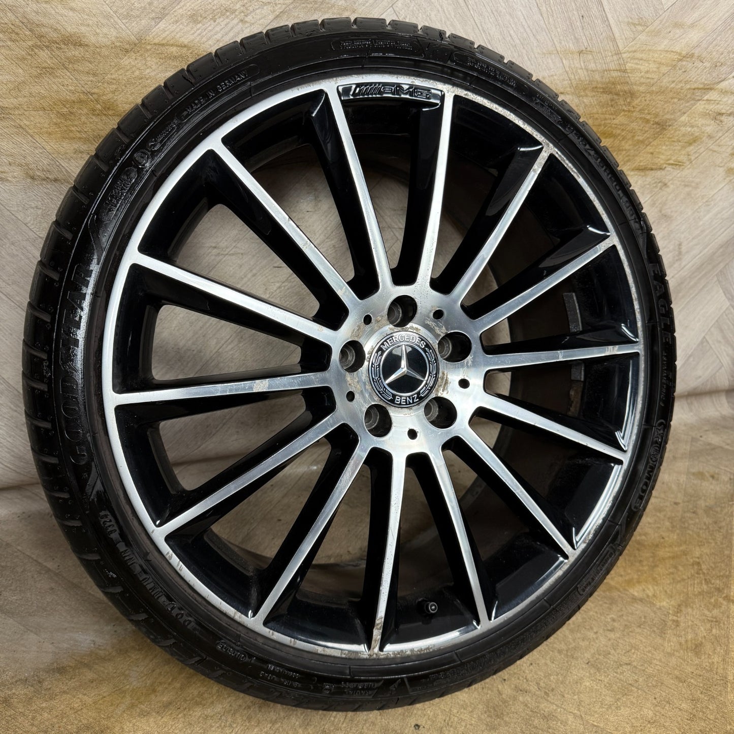 1X 20" GENUINE AMG MERCEDES E CLASS BLACK DC ALLOY WHEEL W213 FRONT A2134012200