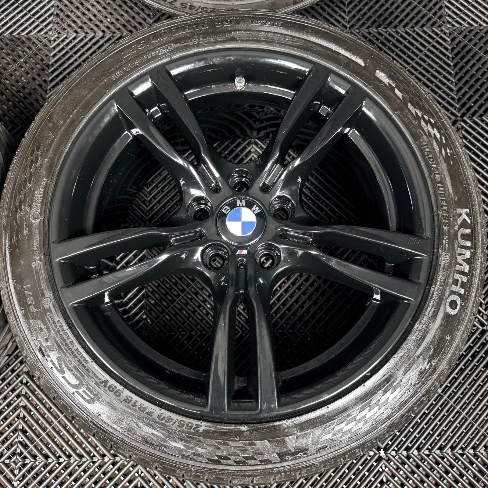 18" Bmw 3 Series 400 M Sport Black F30 F31 F32 F36 4 Alloy Tyres Wheels Genuine