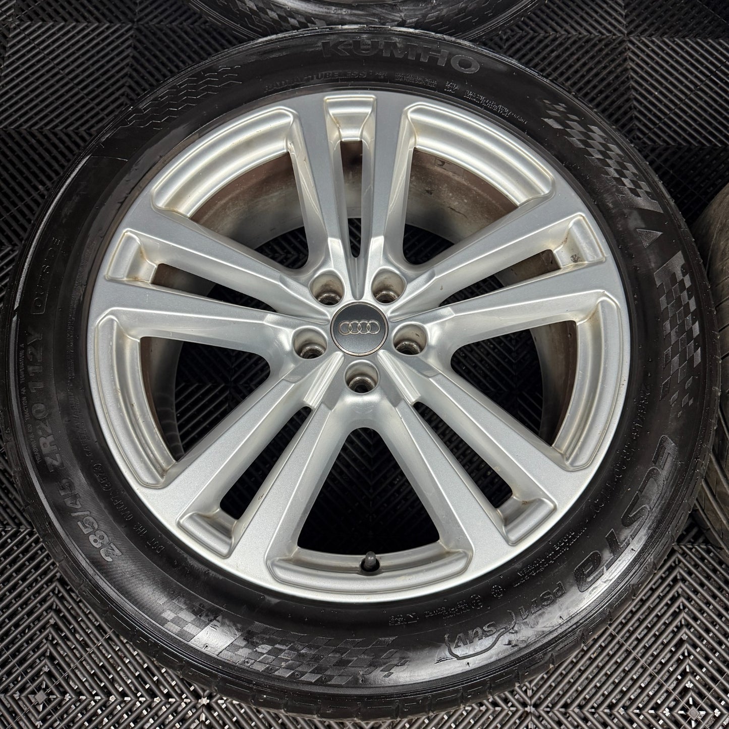 20'' GENUINE AUDI Q7 S LINE 5 DOUBLE SPOKE ALLOY WHEELS ALLOYS TYRES 4M0601025H