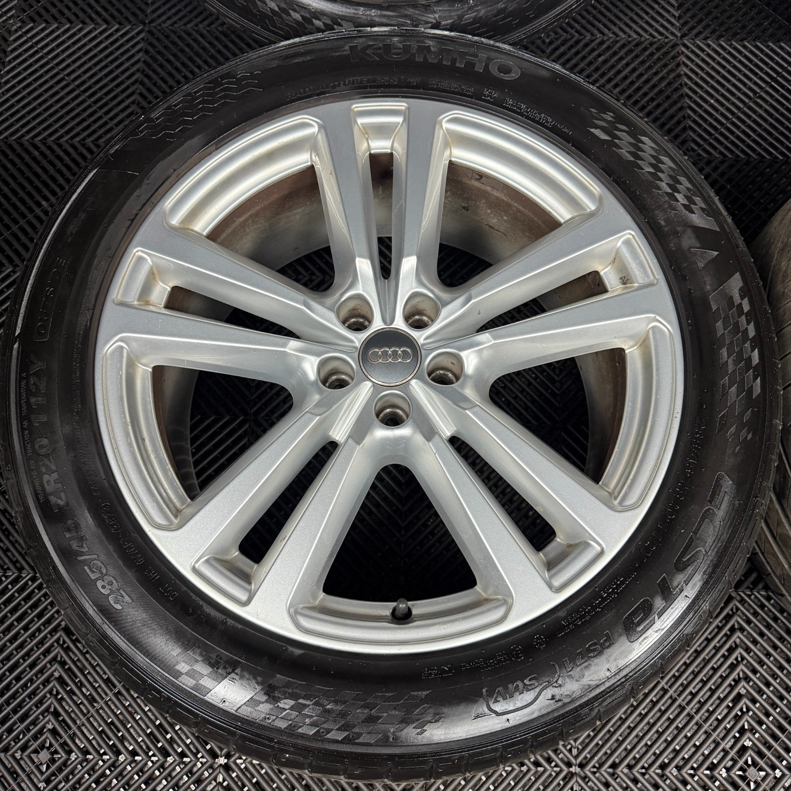 20'' GENUINE AUDI Q7 S LINE 5 DOUBLE SPOKE ALLOY WHEELS ALLOYS TYRES 4M0601025H