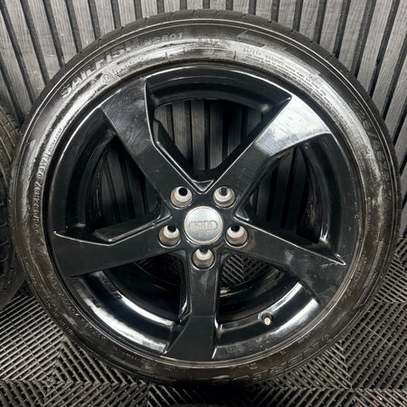 17'' Audi A3 Silver Sport 5 Spoke Black Wheels Alloys Tyres 8V0601025CT Genuine