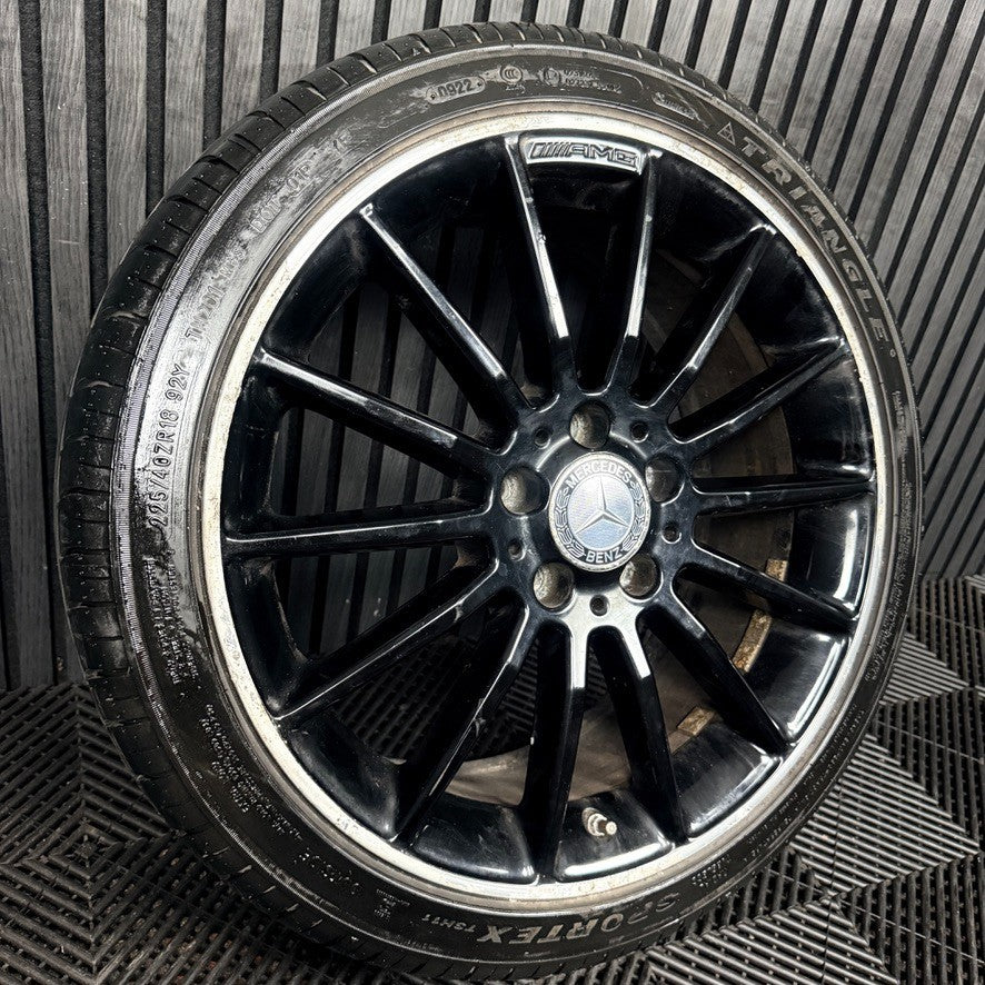 1X 18'' Mercedes AMG A Class CLA W176 Black Alloy Wheel Tyre A1764010200 Genuine