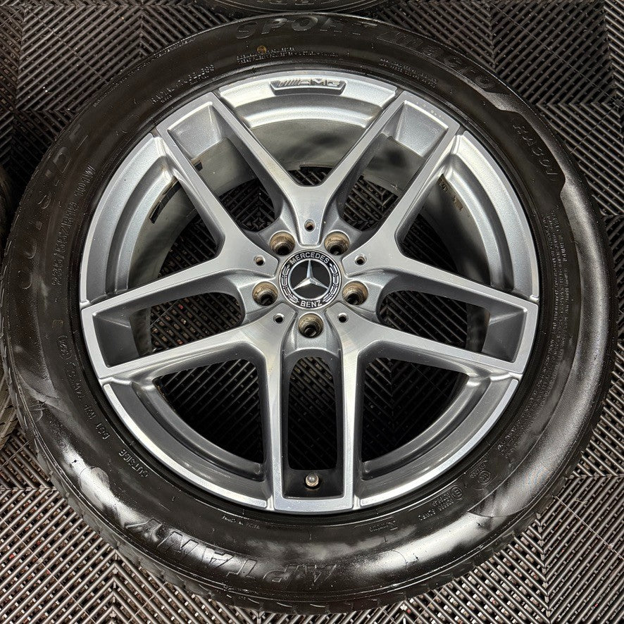 19'' GENUINE MERCEDES AMG GLC GREY DC SPORT ALLOY WHEELS TYRES 5X112