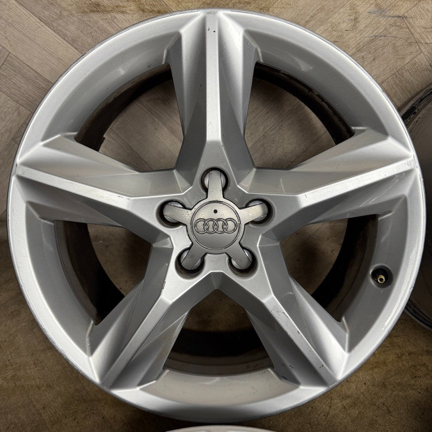 18'' GENUINE AUDI A4 A6 A3 Q5 Q3 5 SPOKE WHEELS ALLOYS 8R0601025CG
