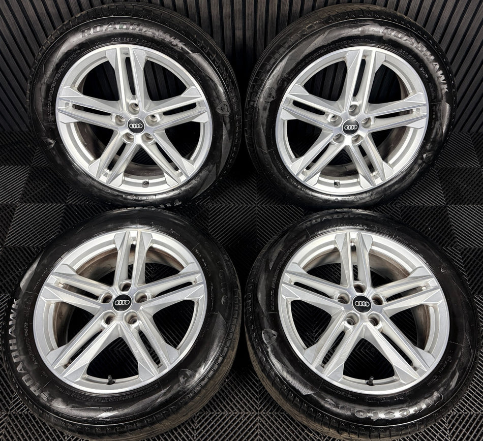 19'' Audi Q5 5 Double Spoke S Line Alloy Wheels Tyres 5X112 80A601025G Genuine