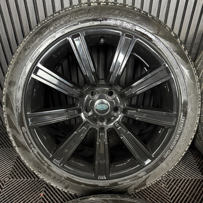 21" GENUINE RANGE ROVER SPORT LAND BLACK WHEELS TYRES ALLOYS 9001 GK5M-1007-AA