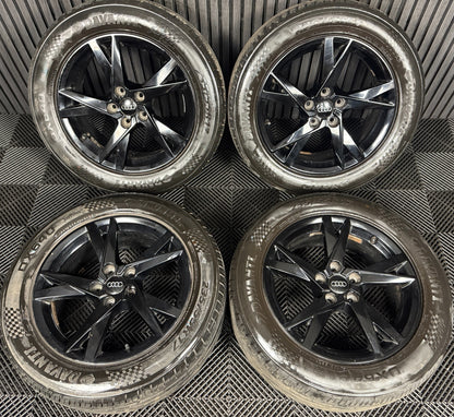 17'' GENUINE AUDI Q3 5 Y SPOKE BLACK TIGUAN ALLOY WHEELS TYRES ALLOYS
