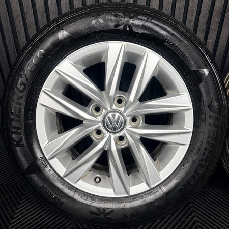 15'' VW Caddy Mk4 Mk3 Caloundra Silver Alloys Wheels Tyres 2K5601025L Genuine