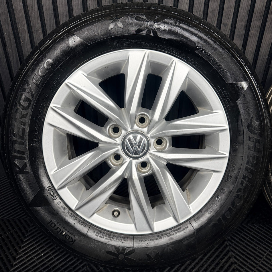 15'' VW Caddy Mk4 Mk3 Caloundra Silver Alloys Wheels Tyres 2K5601025L Genuine