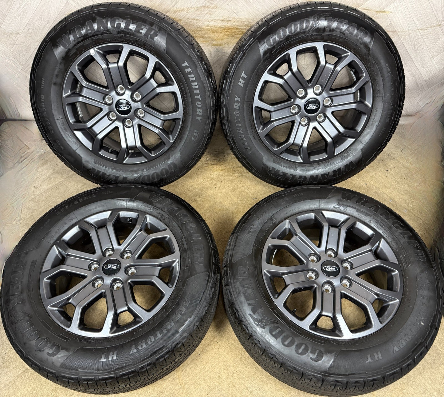 18'' GENUINE FORD RANGER GREY WILDTRAK ALLOY WHEELS TYRES ALLOYS