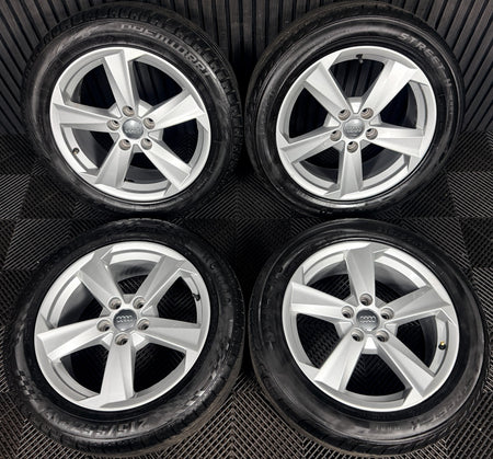 17'' Audi Q2 5 Spoke Alloy Wheels Tyres Alloys 81A601025B Genuine