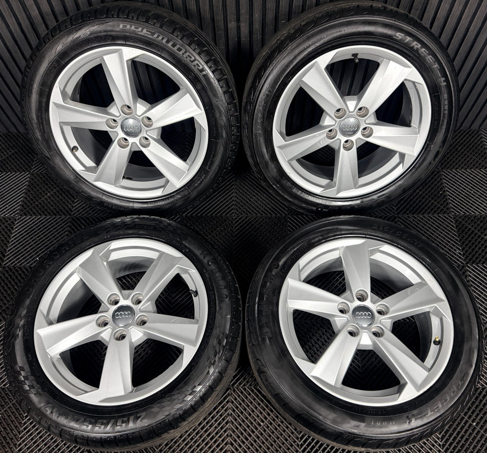 17'' Audi Q2 5 Spoke Alloy Wheels Tyres Alloys 81A601025B Genuine