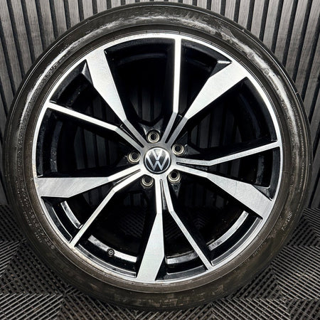 1X 20'' VW Tiguan Misano R Line 5NA601025AH Black DC Alloy Tyre Wheel Genuine