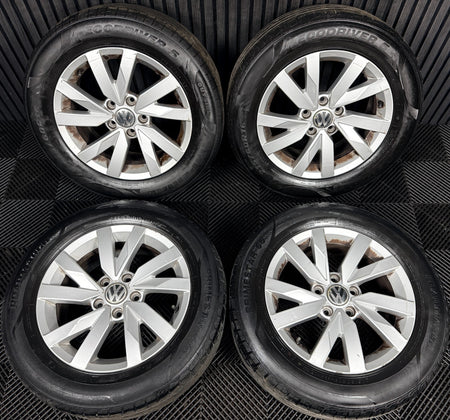 16'' VW Passat B8 Aragon Silver Alloys Wheels Tyres 3G0601025A Genuine