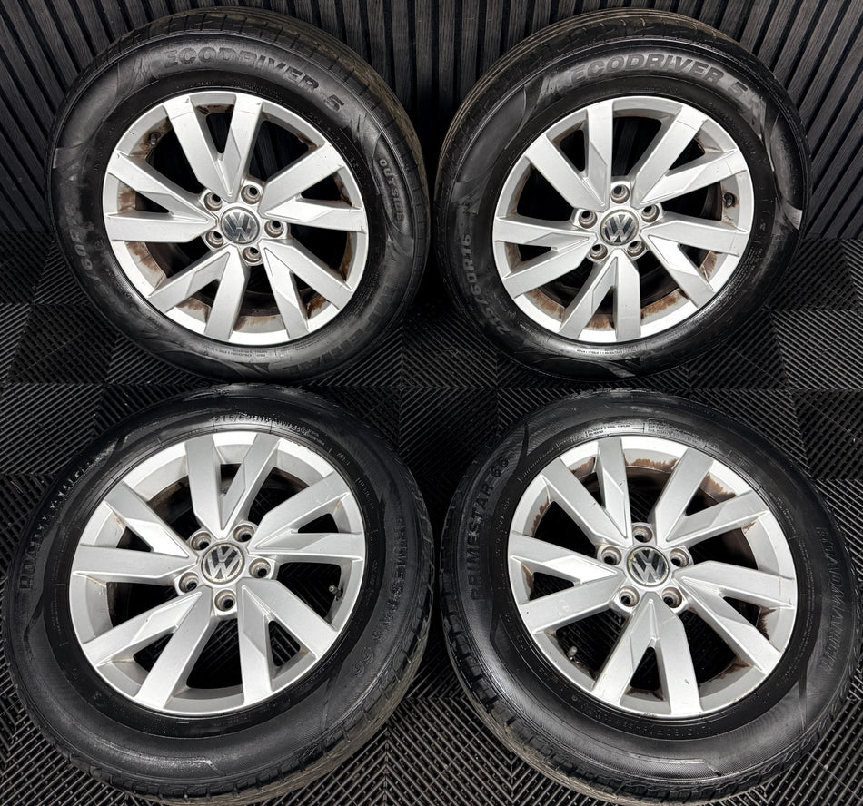 16'' VW Passat B8 Aragon Silver Alloys Wheels Tyres 3G0601025A Genuine