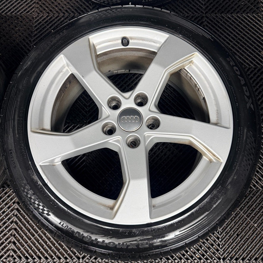 17'' Audi A3 Silver Sport 5 Spoke Wheels Alloys Tyres 8V0601025GC Genuine