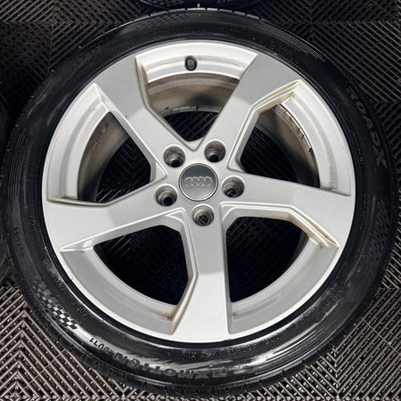 17'' Audi A3 Silver Sport 5 Spoke Wheels Alloys Tyres 8V0601025GC Genuine
