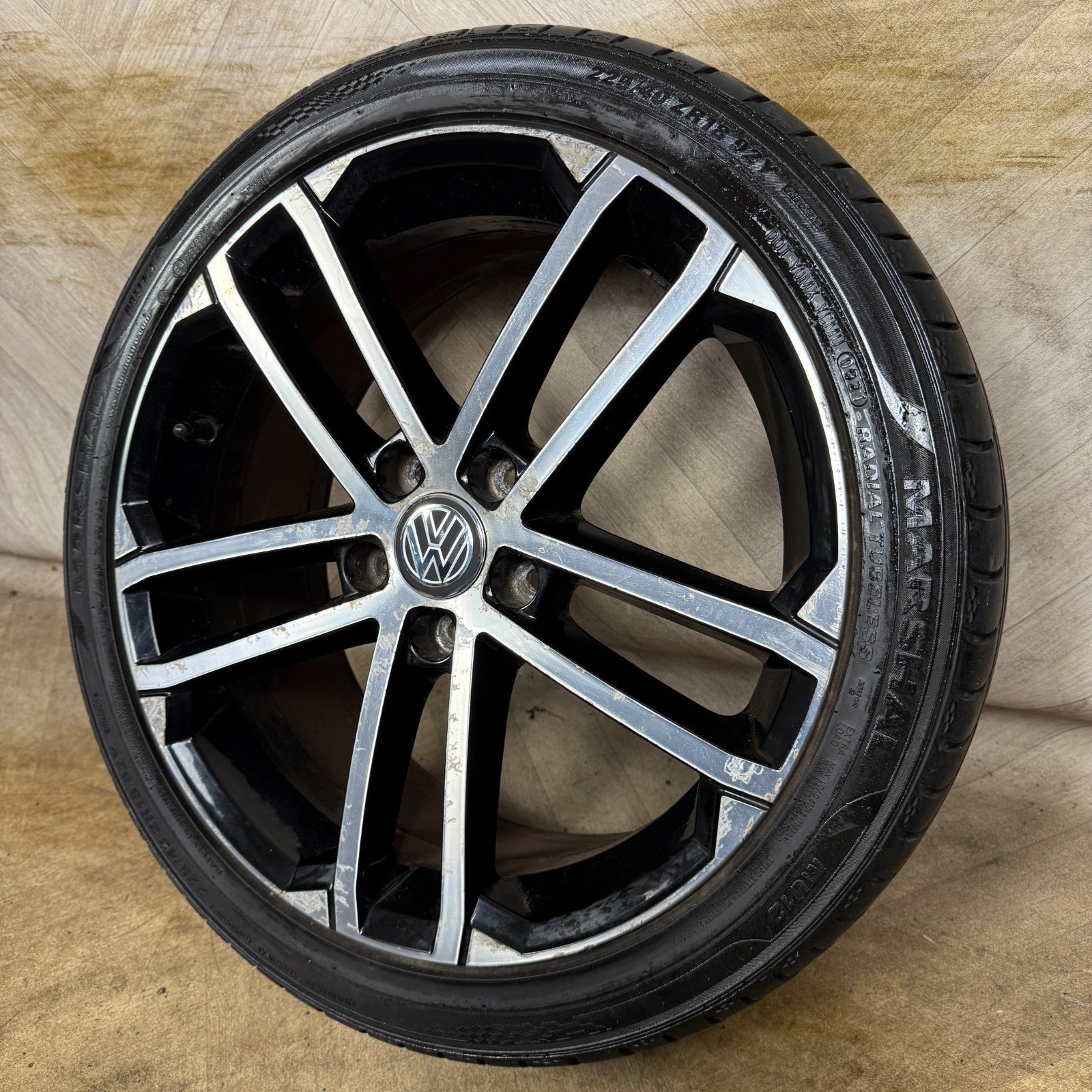 1X 18'' GENUINE VW GOLF GTD NOGARO GT GTI MK7 ALLOY WHEEL TYRE 5G0601025AQ