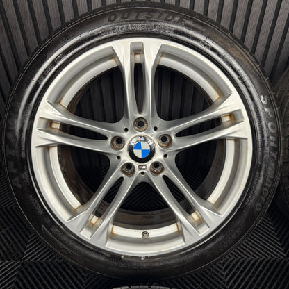 18'' GENUINE BMW 5 SERIES 613 SILVER M SPORT F10 F11 ALLOY WHEELS TYRES ALLOYS