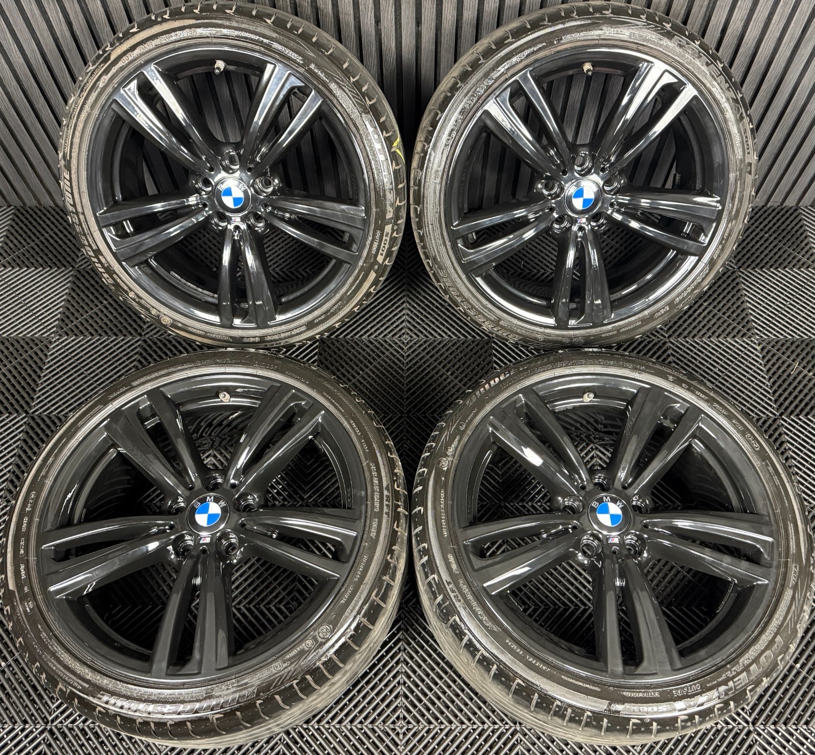 19" GENUINE BMW 3 SERIES 442 BLACK M SPORT F30 F31 F32 E90 ALLOY WHEELS TYRES