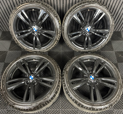 19" GENUINE BMW 3 SERIES 442 BLACK M SPORT F30 F31 F32 E90 ALLOY WHEELS TYRES