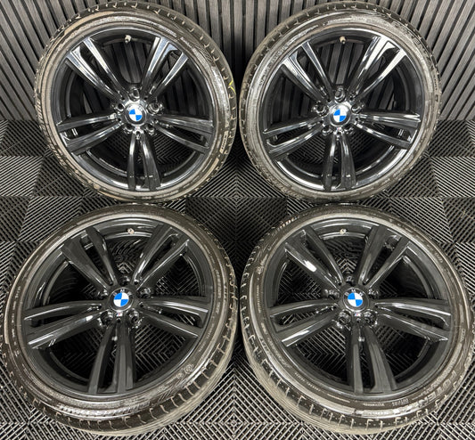 19" GENUINE BMW 3 SERIES 442 BLACK M SPORT F30 F31 F32 E90 ALLOY WHEELS TYRES