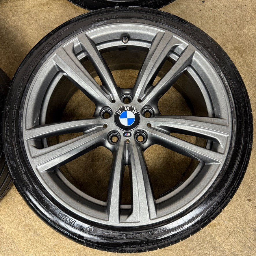 19" GENUINE BMW 3 SERIES 442 GREY M SPORT F30 F31 F32 E90 E92 ALLOY WHEELS TYRES