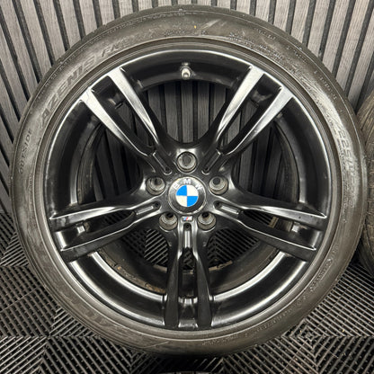 18" GENUINE BMW 3 SERIES 400 M SPORT BLACK F30 F31 F32 E90 ALLOY WHEELS TYRES