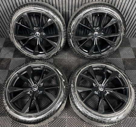 20'' VW Tiguan R Line Misano Black Alloy Wheels Tyres Alloys 5NA601025AH Genuine