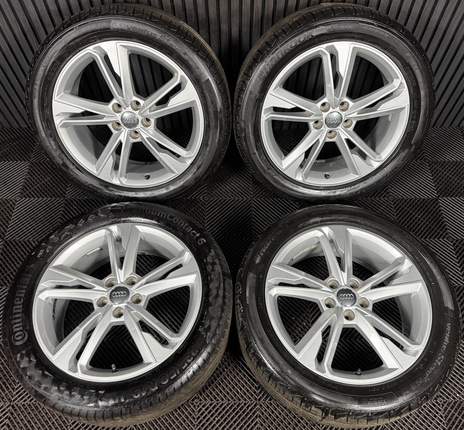 19'' GENUINE AUDI Q3 S LINE 5 DOUBLE SPOKE ALLOY WHEELS TYRE ALLOYS 83A601025M