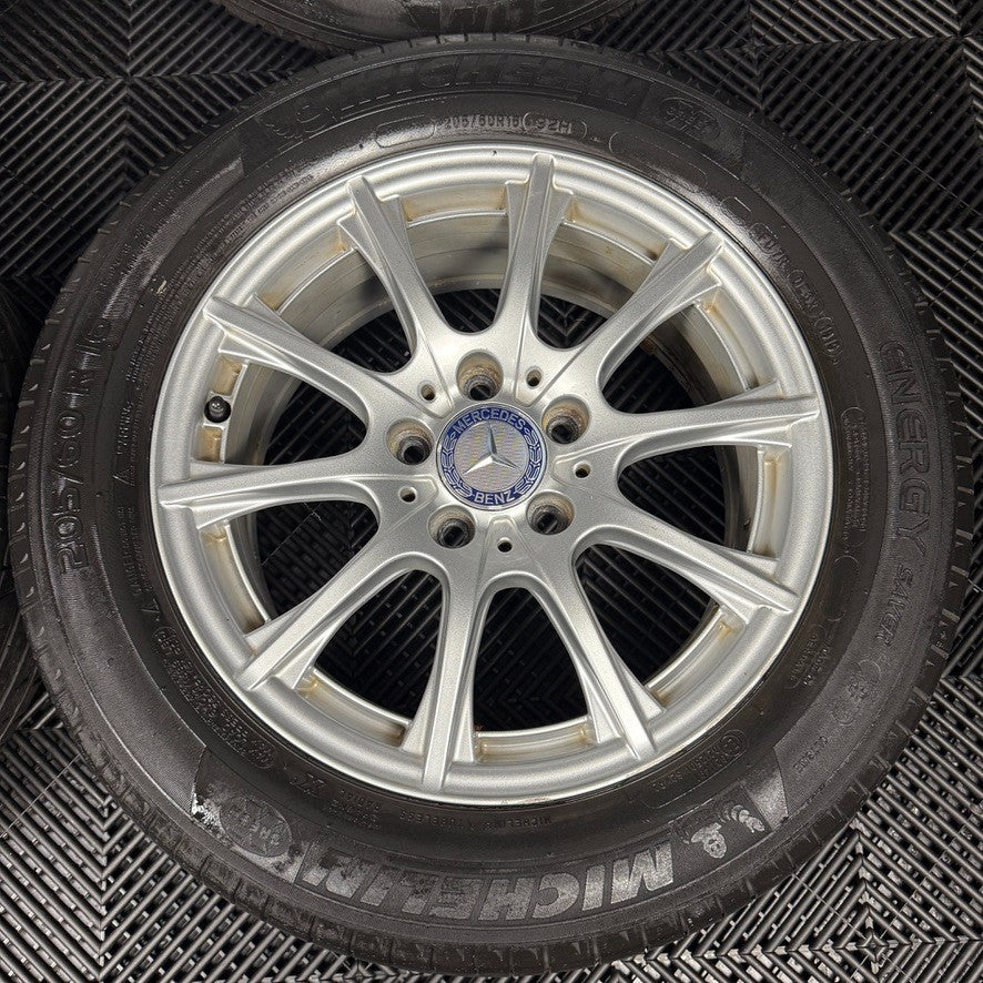 16'' GENUINE MERCEDES C CLASS W205 SILVER ALLOY WHEELS TYRES ALLOYS A2054012400