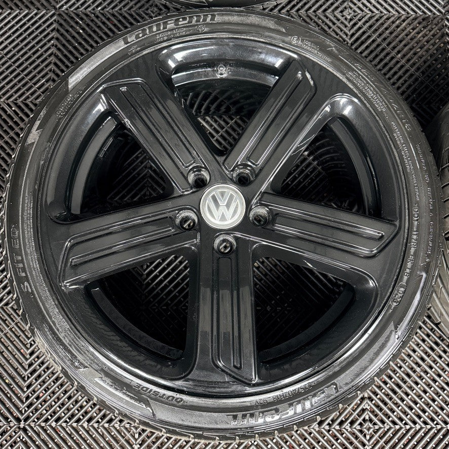 18" VW Golf Cadiz R Black GTI GTD GT Mk7 Alloy Wheel Tyres 5G0601025AG Genuine