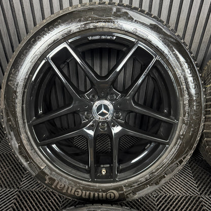 19'' GENUINE MERCEDES AMG GLC COUPE BLACK SPORT ALLOY WHEELS WINTER TYRES 5X112