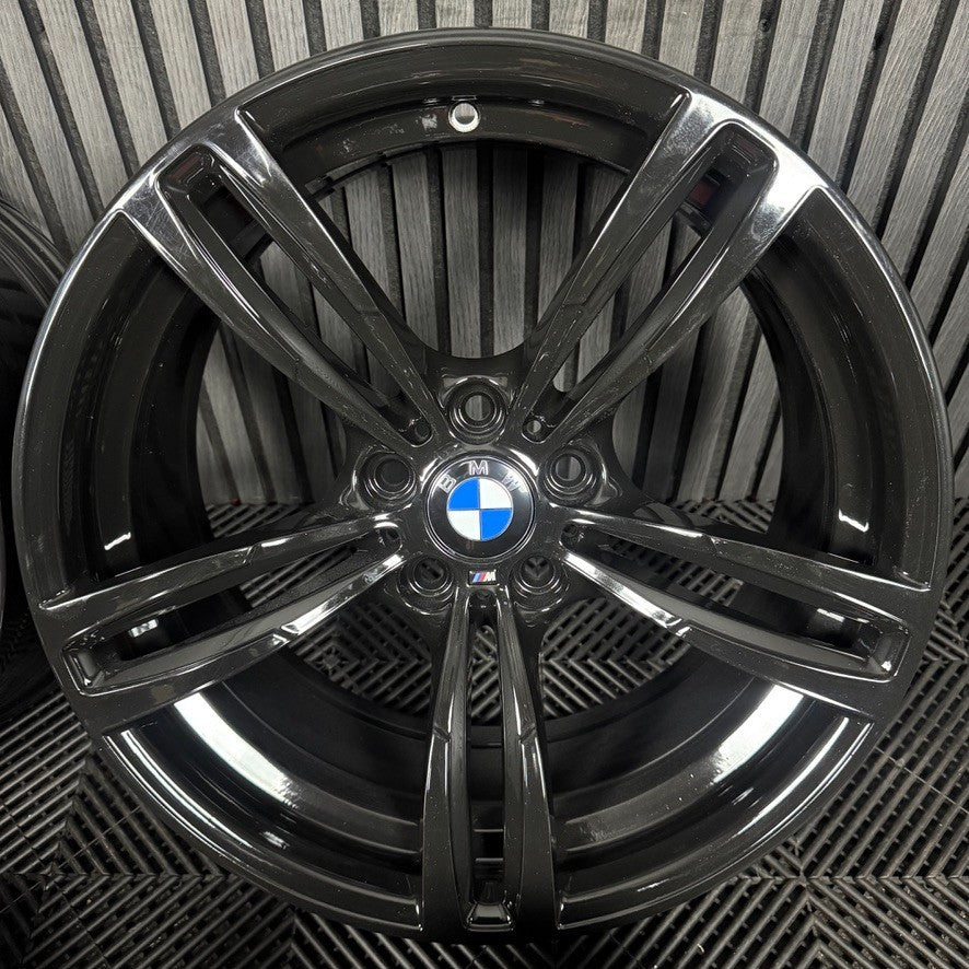 19'' GENUINE BMW M3 M4 M2 437M BLACK ALLOY WHEELS TYRES ALLOYS 2284756 2284755