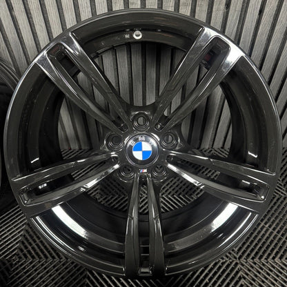 19'' GENUINE BMW M3 M4 M2 437M BLACK ALLOY WHEELS TYRES ALLOYS 2284756 2284755
